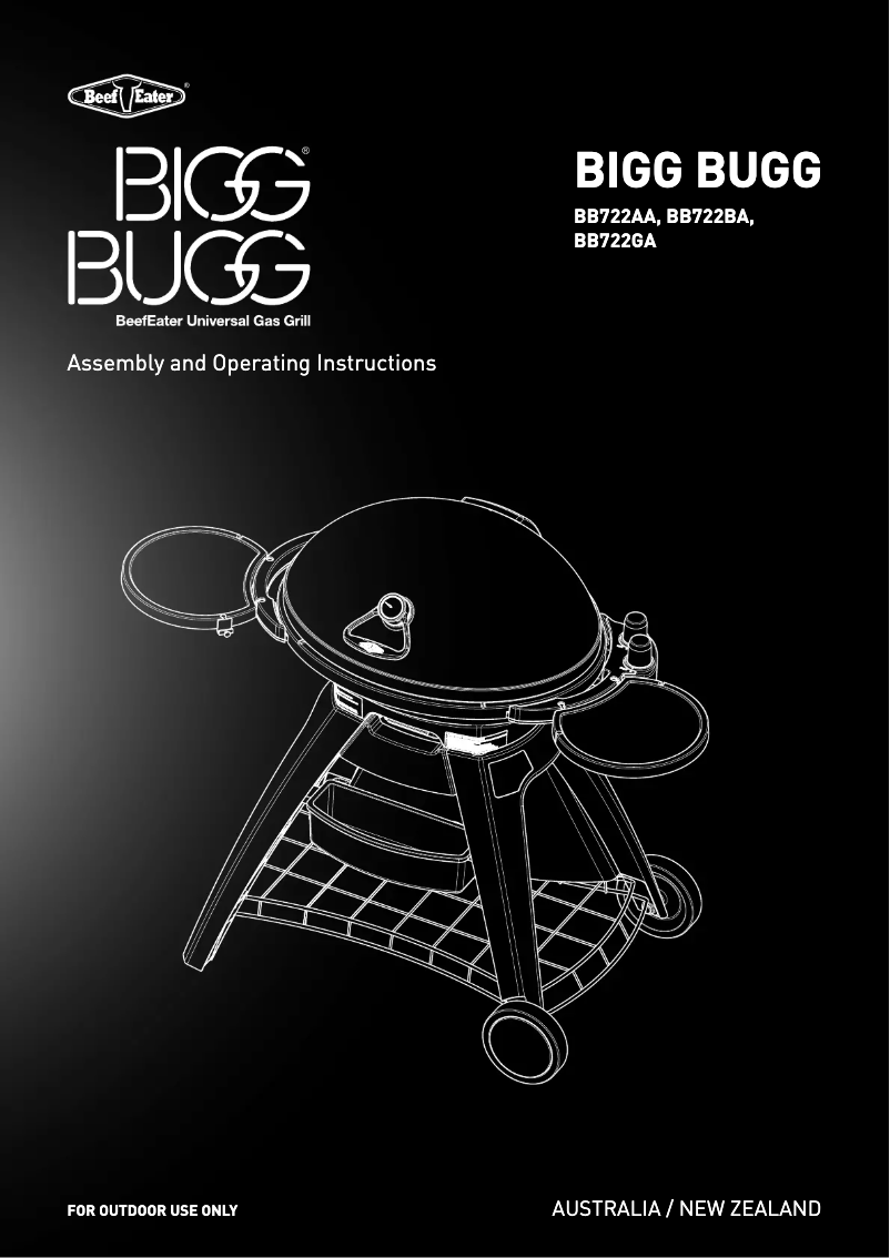 Page 1 of the manual User Manual BeefEater Bigg Bugg BB722BA