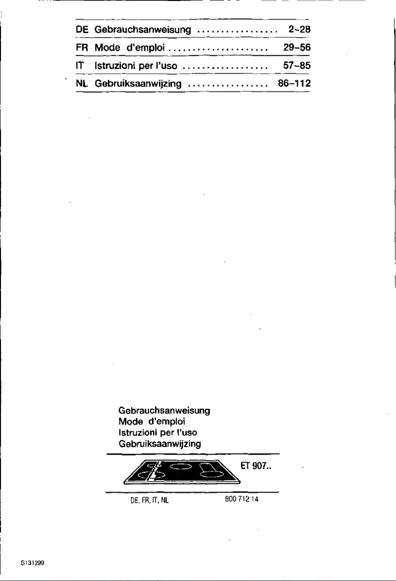 Page 1 of the manual User Manual Siemens ET90754