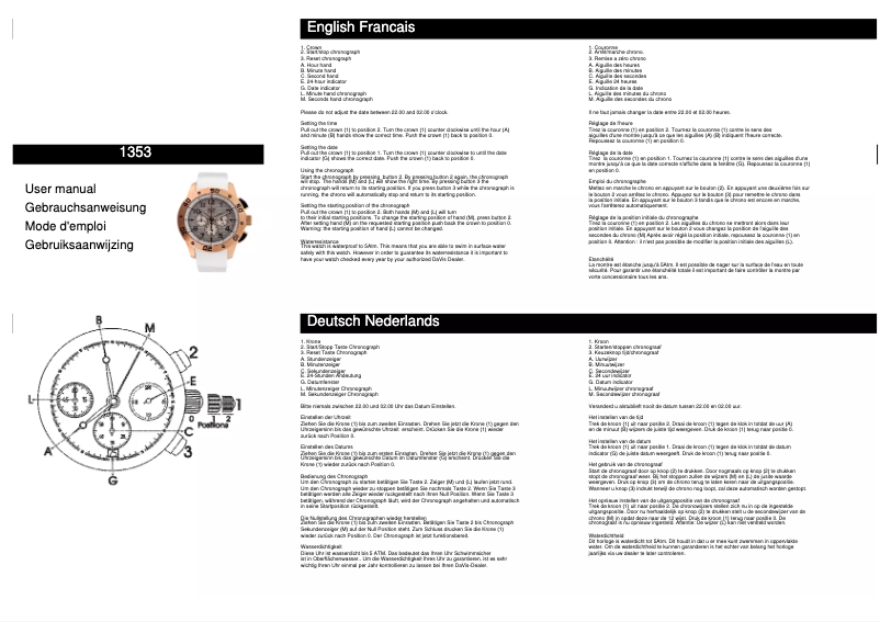 First page image of the manual for 1353