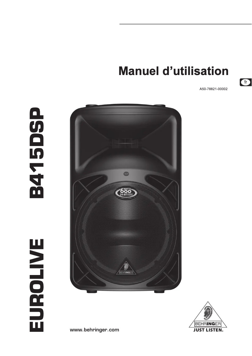 First page image of the manual for Eurolive B415DSP