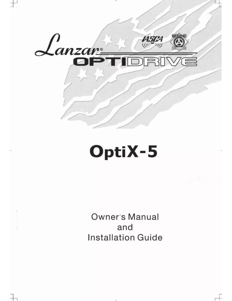 First page image of the manual for OPTIX5