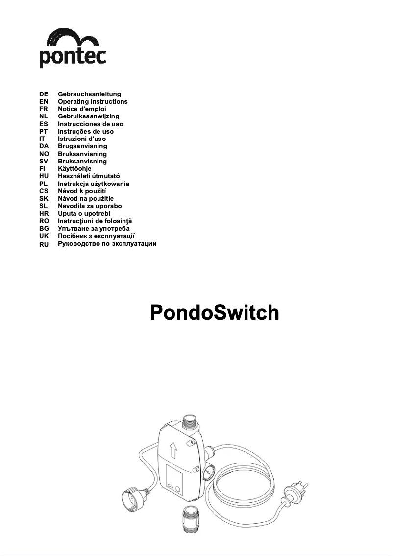 First page image of the manual for PondoSwitch