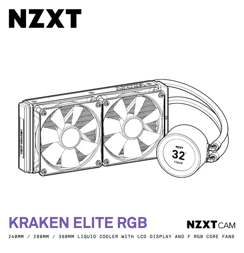 Page 1 of the manual User Manual NZXT Kraken Elite 360 RGB