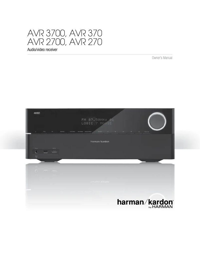 First page image of the manual for AVR 370