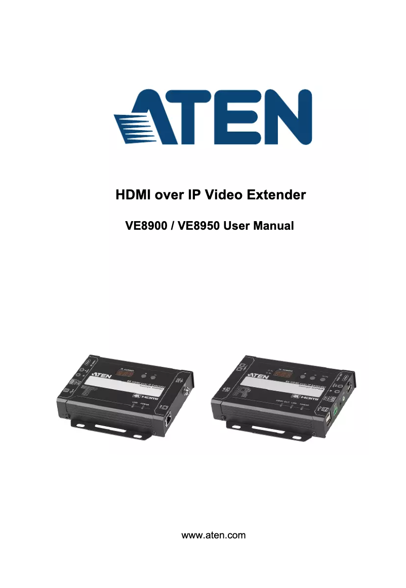 Image de la première page du manuel de l'appareil VE8900R