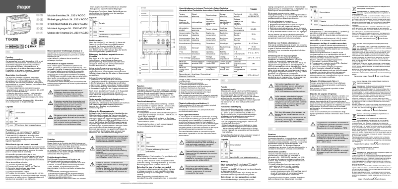 First page image of the manual for TXA306