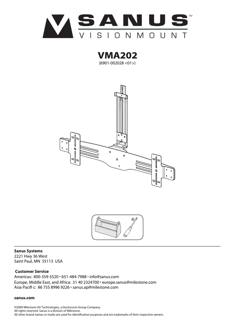Page 1 of the manual User Manual Sanus VMA202