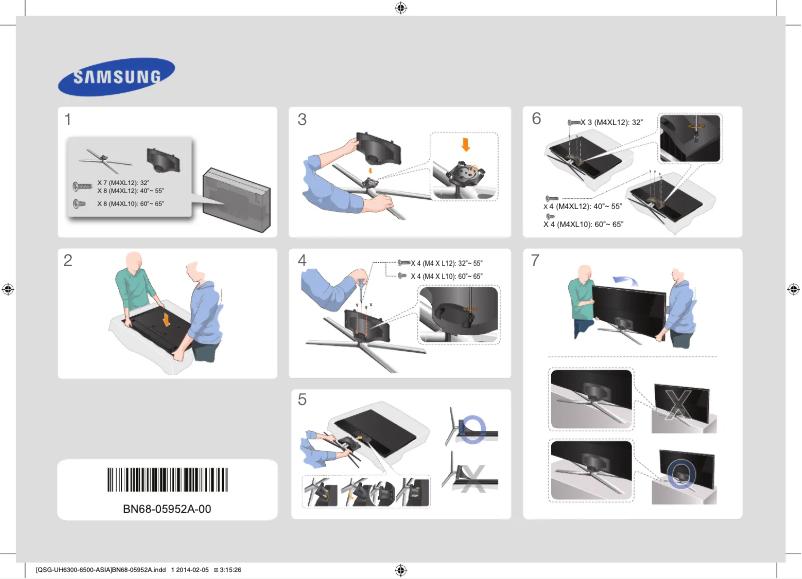 First page image of the manual for UA55H6300AW