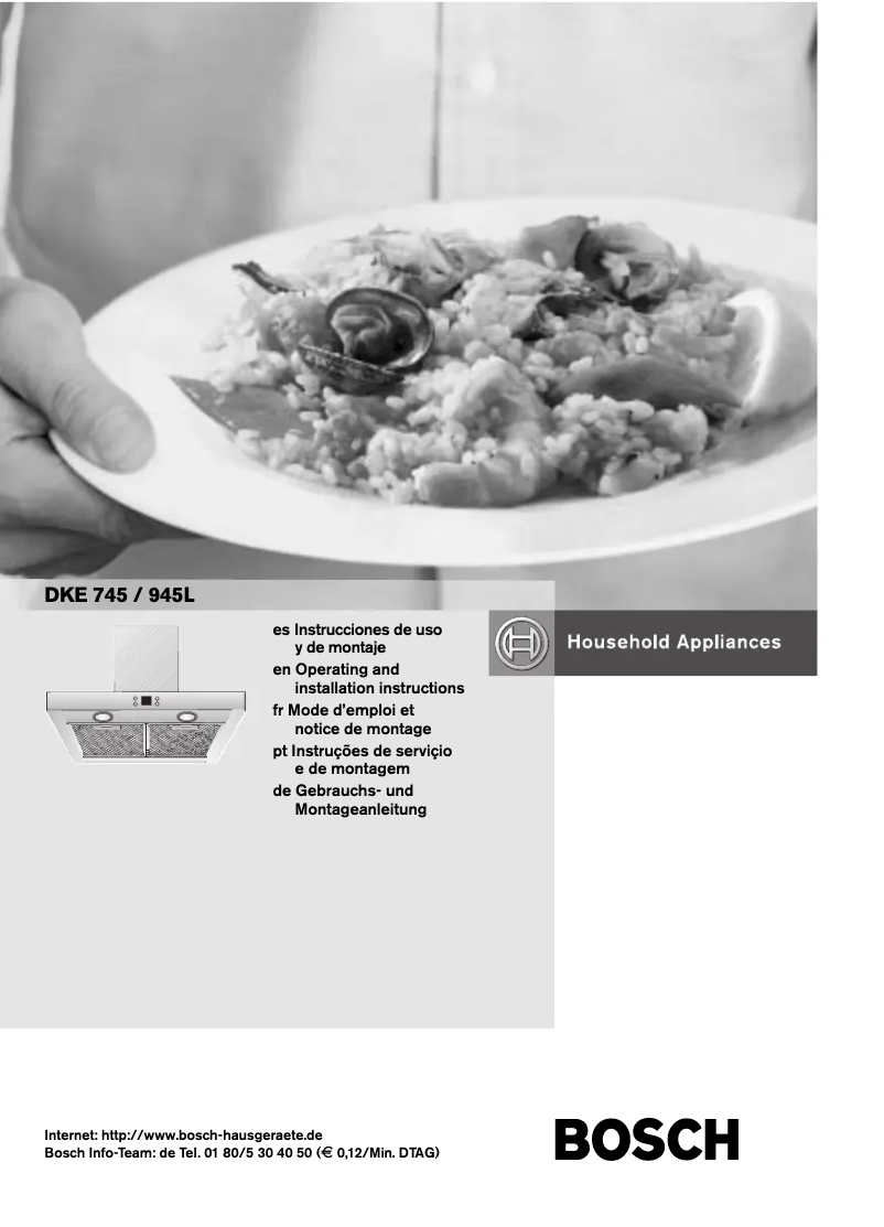 First page image of the manual for DKE945N