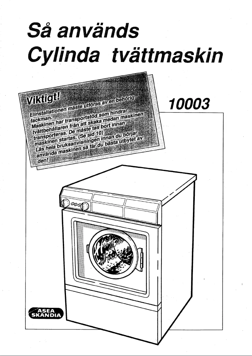 First page image of the manual for 10003