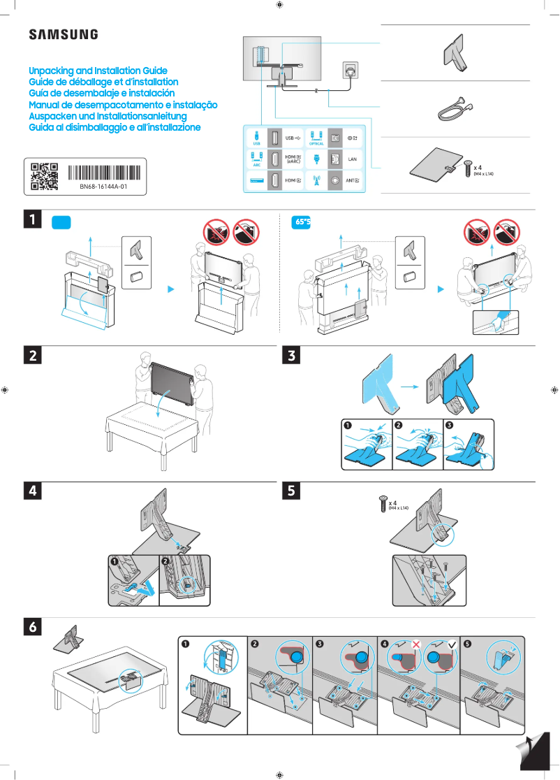 First page image of the manual for QA65QN95CAJ