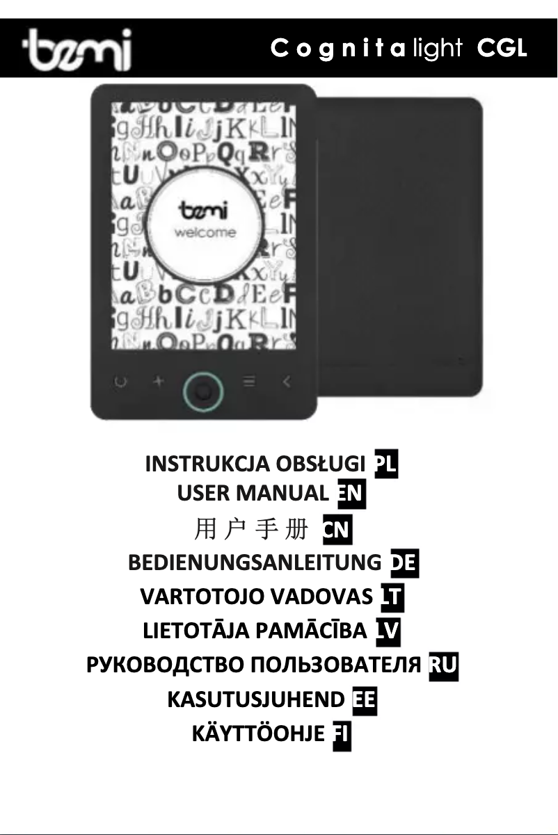 First page image of the manual for Cognita Light CGL