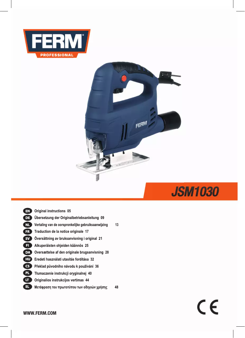 Image de la première page du manuel de l'appareil JSM1030