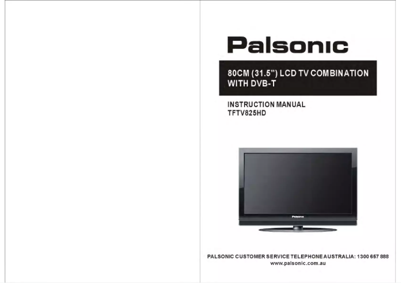 Page 1 of the manual User Manual Palsonic TFTV825HD