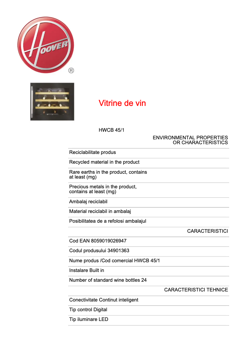 First page image of the manual for HWCB 45