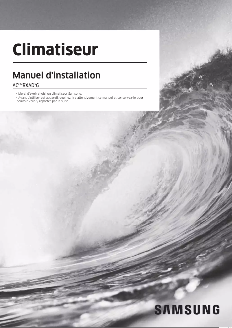 Page 1 of the manual User Manual Samsung AC140RXADKG