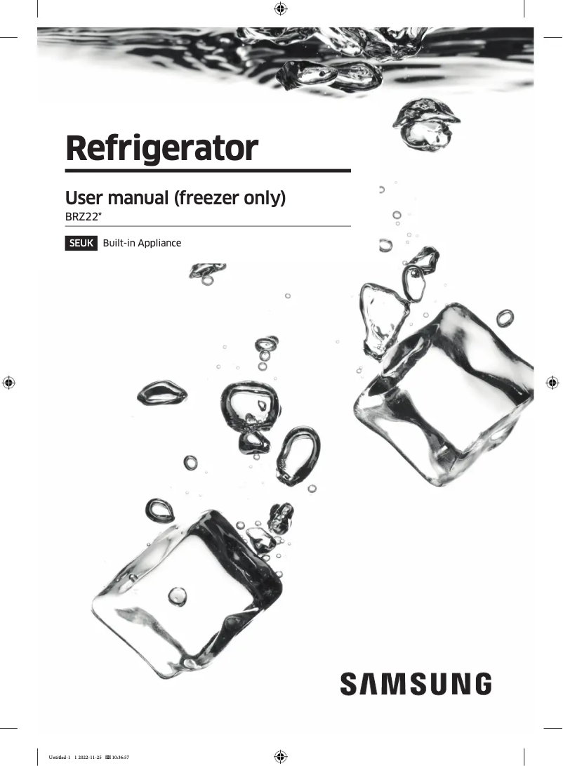 Page 1 of the manual User Manual Samsung BRZ22700EWW