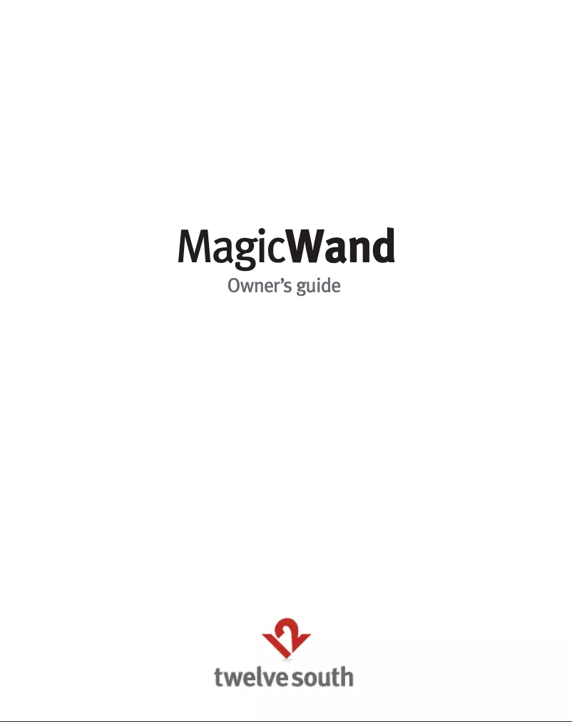 First page image of the manual for MagicWand
