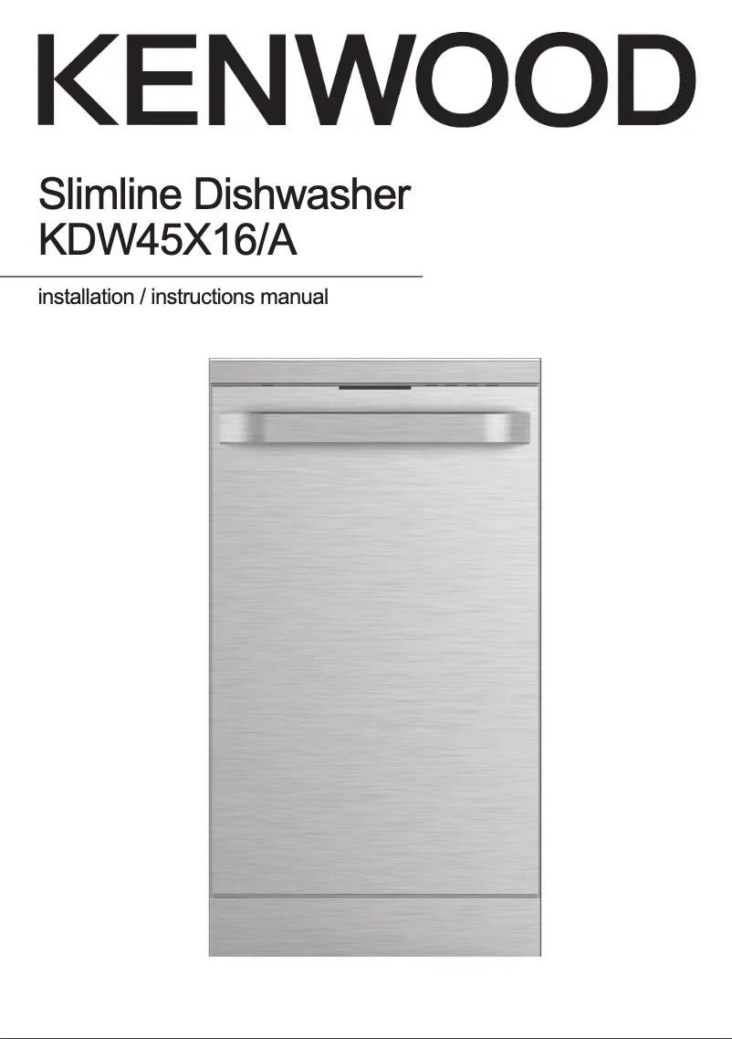 Page 1 of the manual User Manual Kenwood KDW45X16A