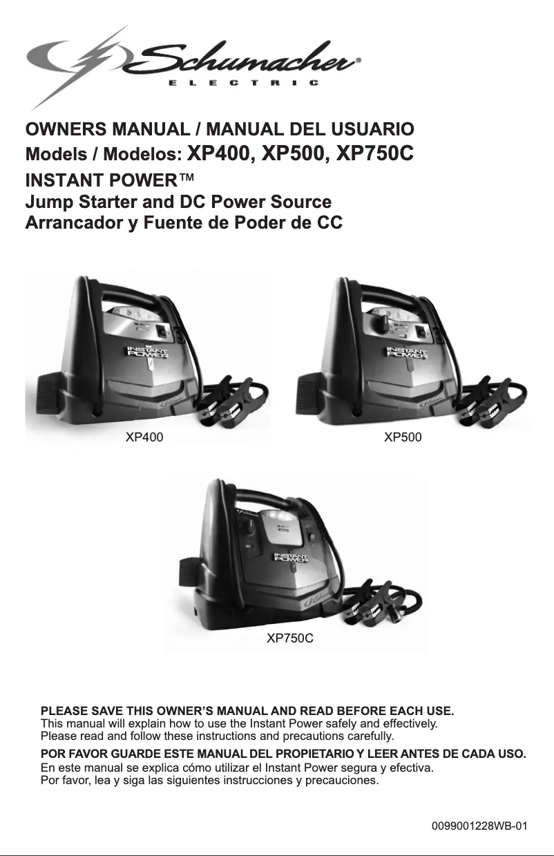 First page image of the manual for Instant Power XP400