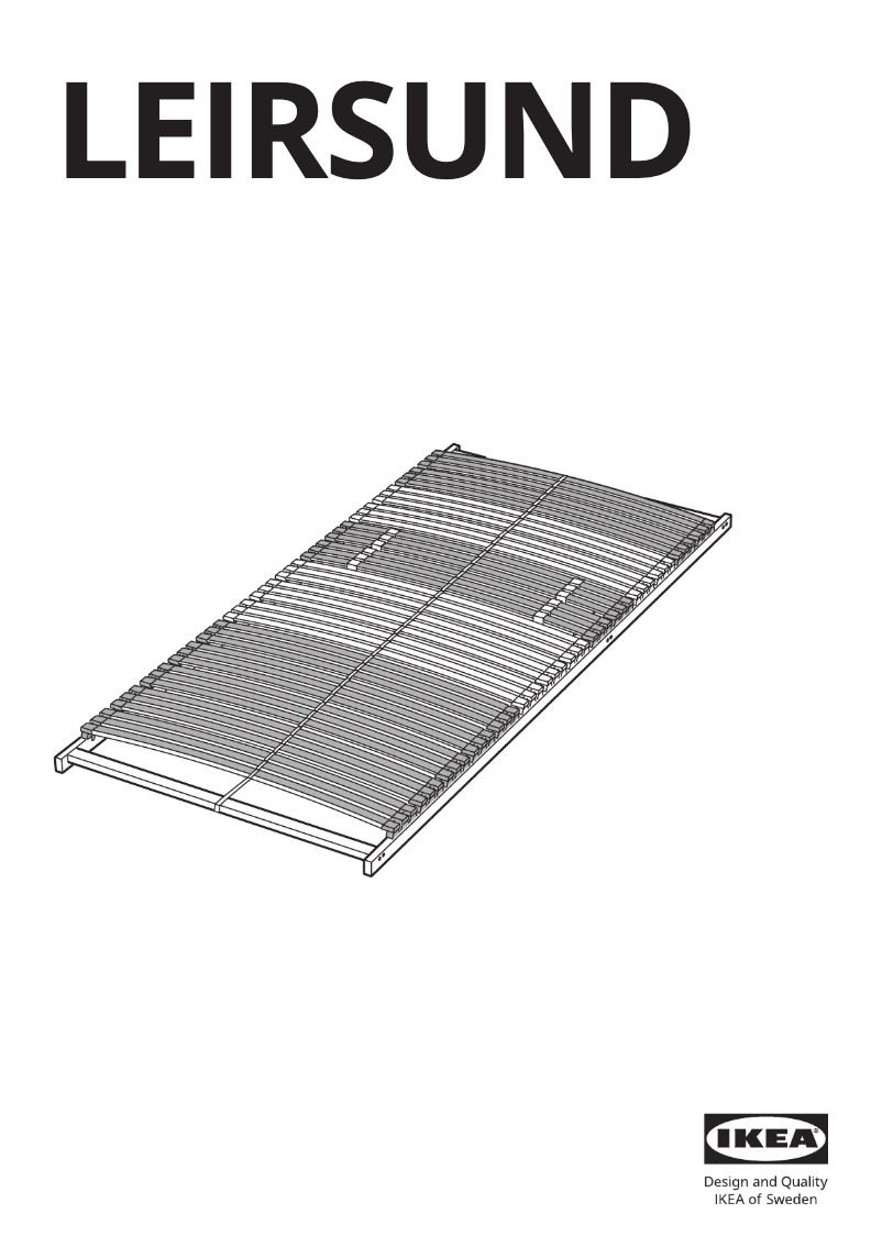 Page 1 of the manual User Manual Ikea LEIRSUND 202.783.32