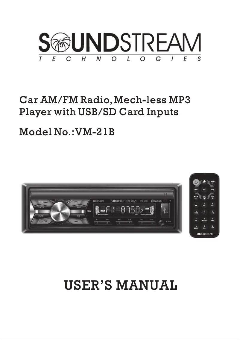 First page image of the manual for VM-21B