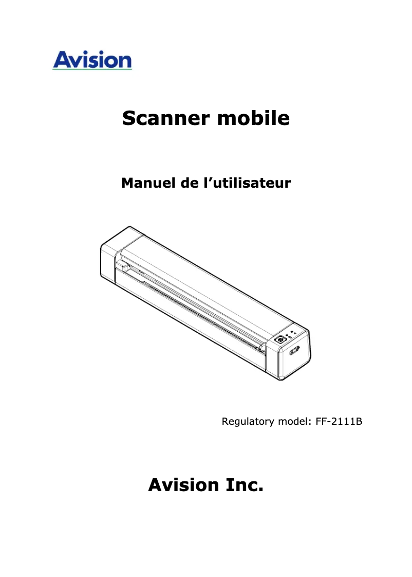 First page image of the manual for ScanQ-SW