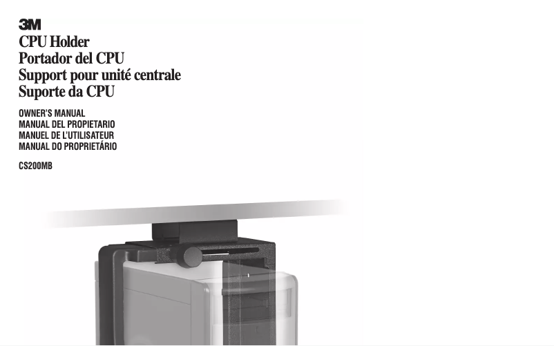Page 1 of the manual User Manual 3M CS200MB