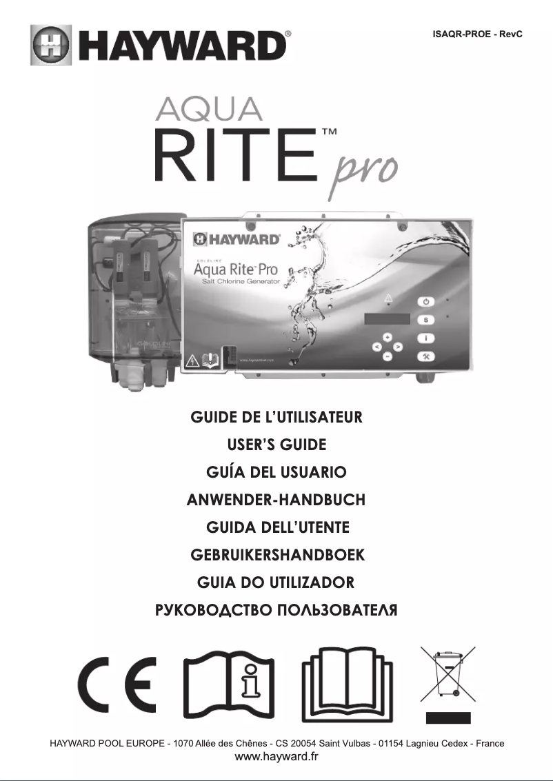 First page image of the manual for AquaRite Pro