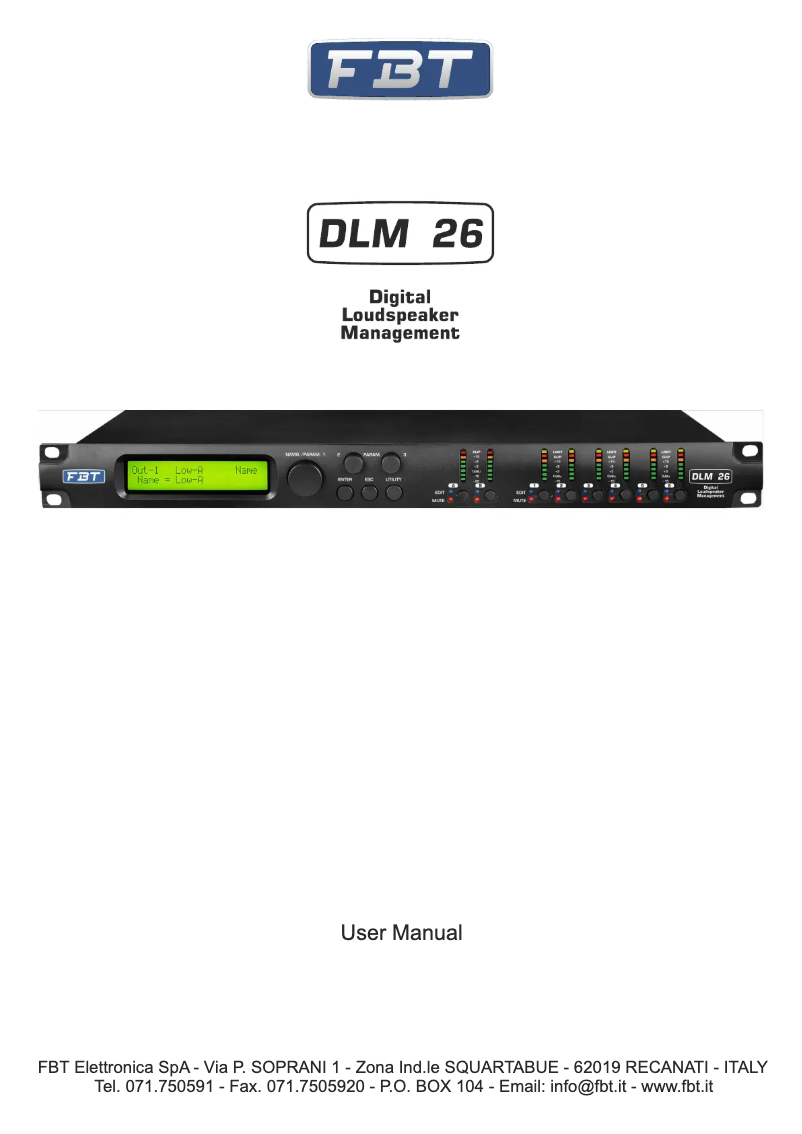 First page image of the manual for DLM 26