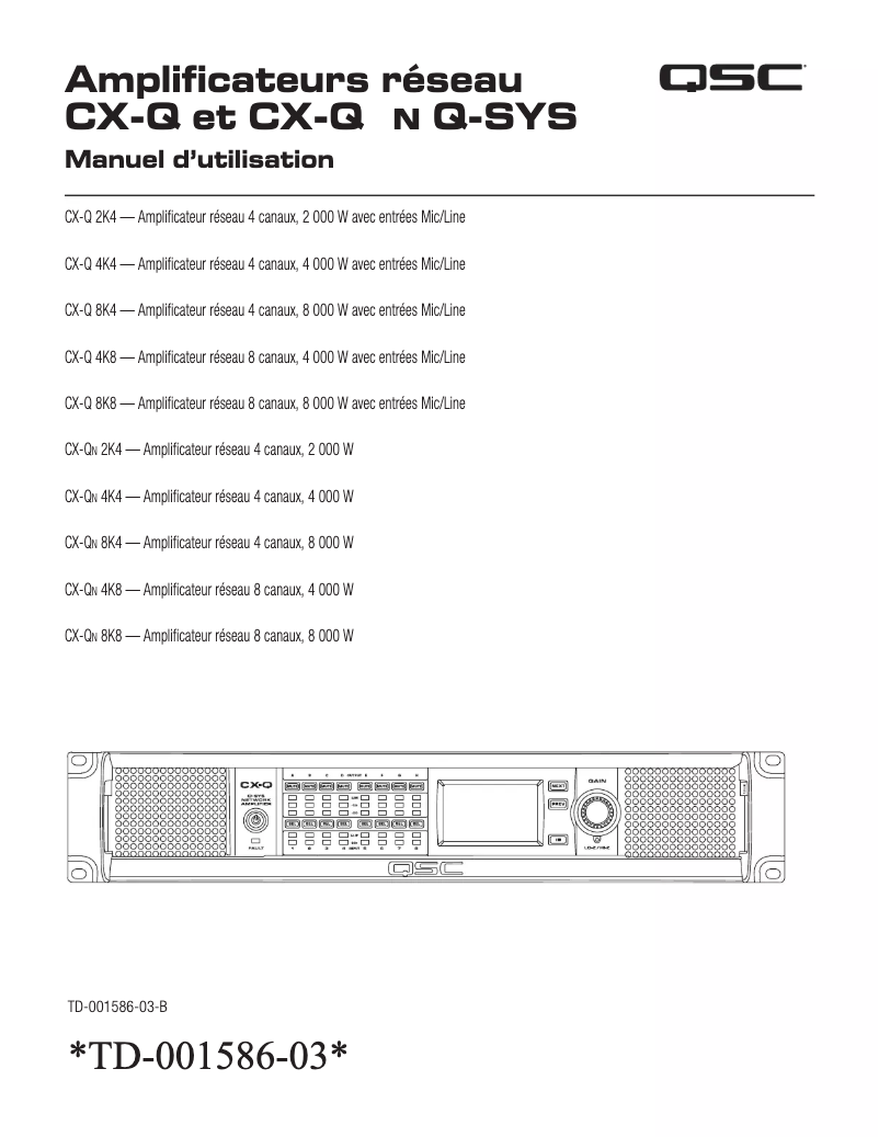 First page image of the manual for CX-Qn 4K8