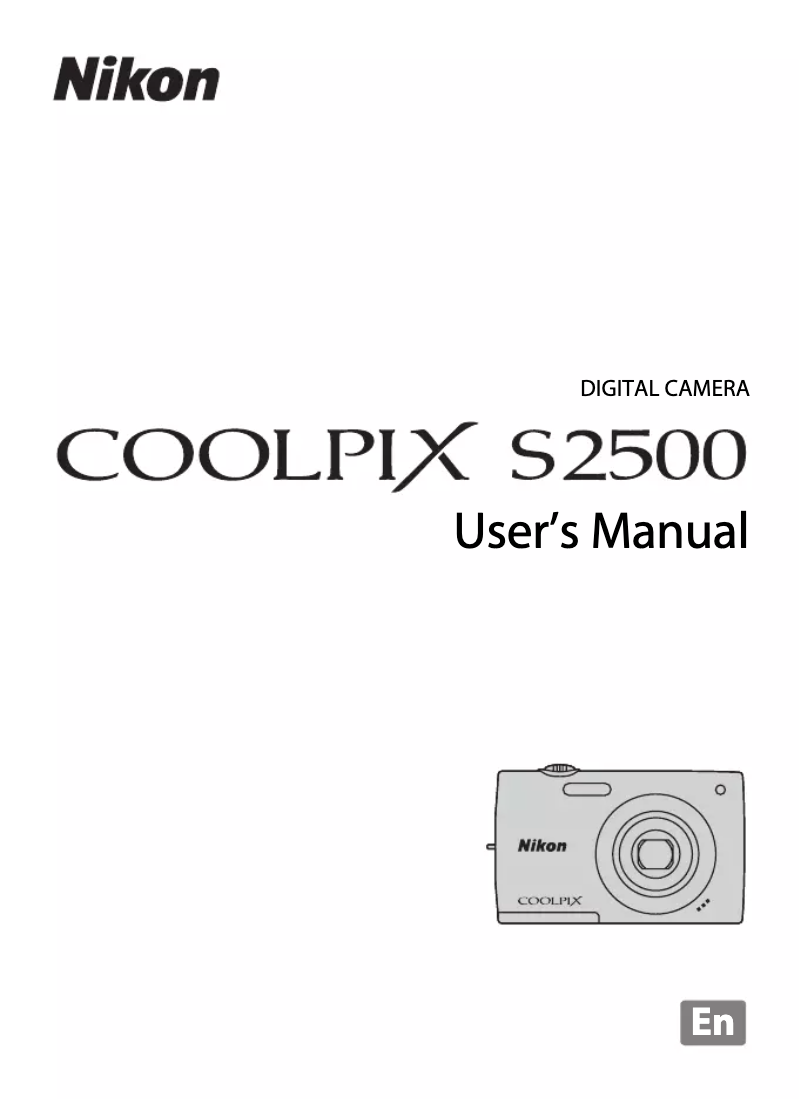 First page image of the manual for Coolpix S2500