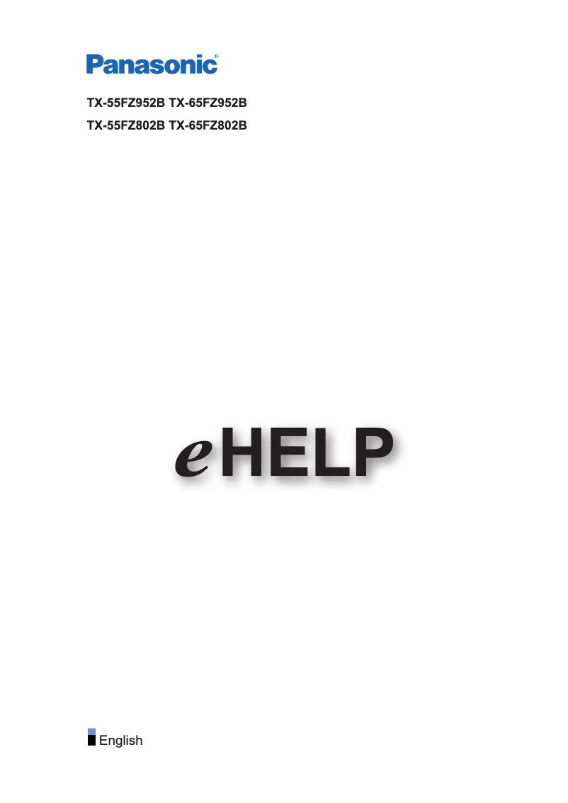 First page image of the manual for TX-65FZ952B