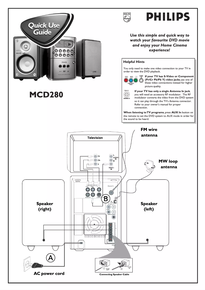 First page image of the manual for MCD280