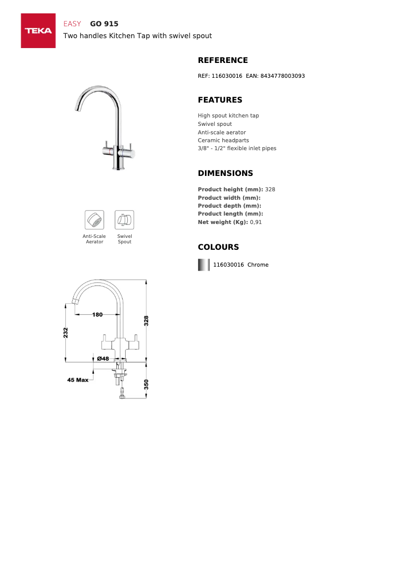 First page image of the manual for GO 915
