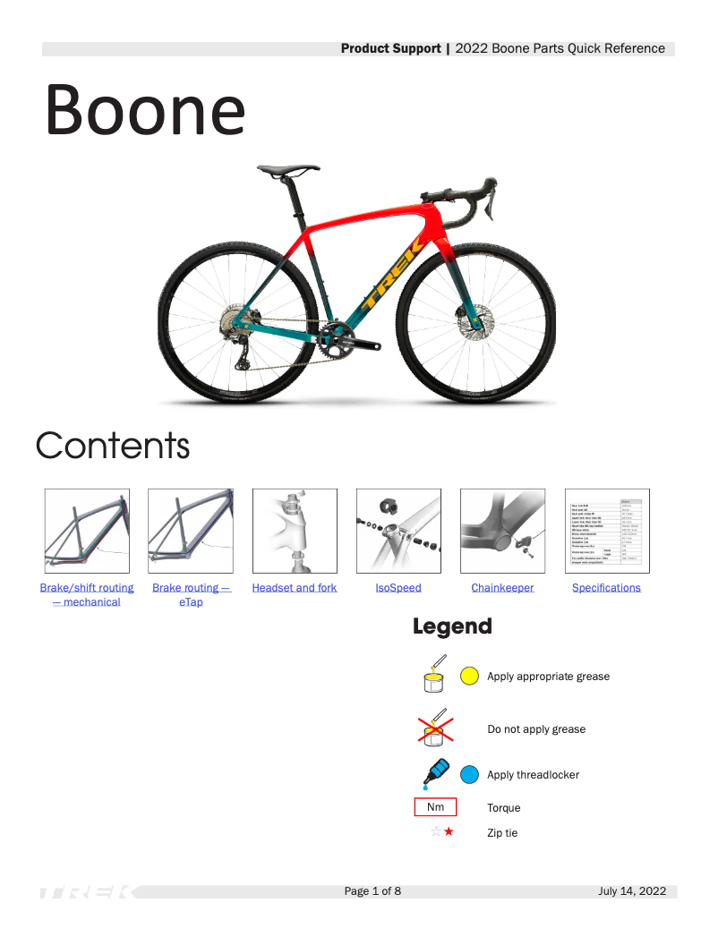 Image de la première page du manuel de l'appareil Boone 6