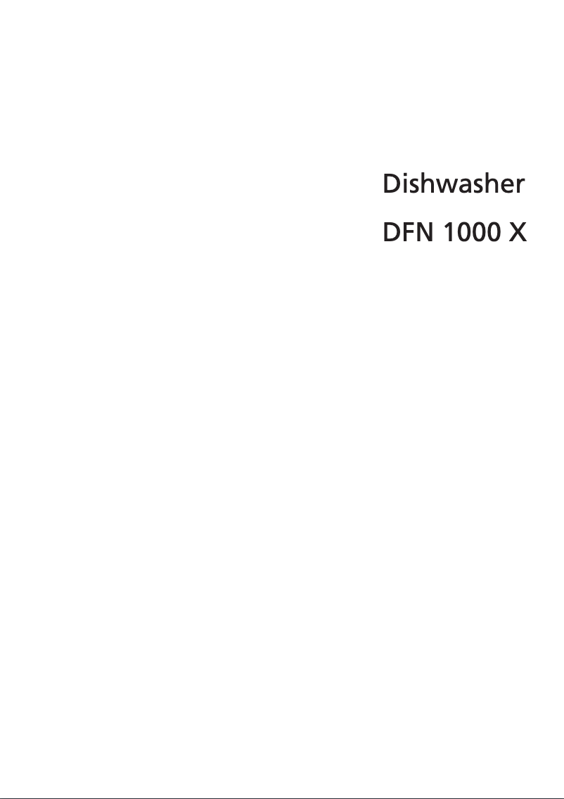 First page image of the manual for DFN 1000 X