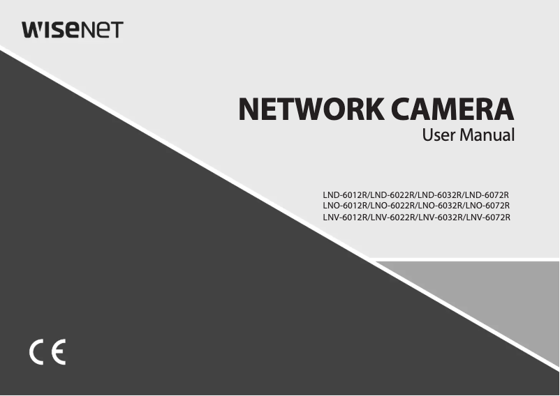 Page 1 of the manual User Manual Wisenet LND-6072R