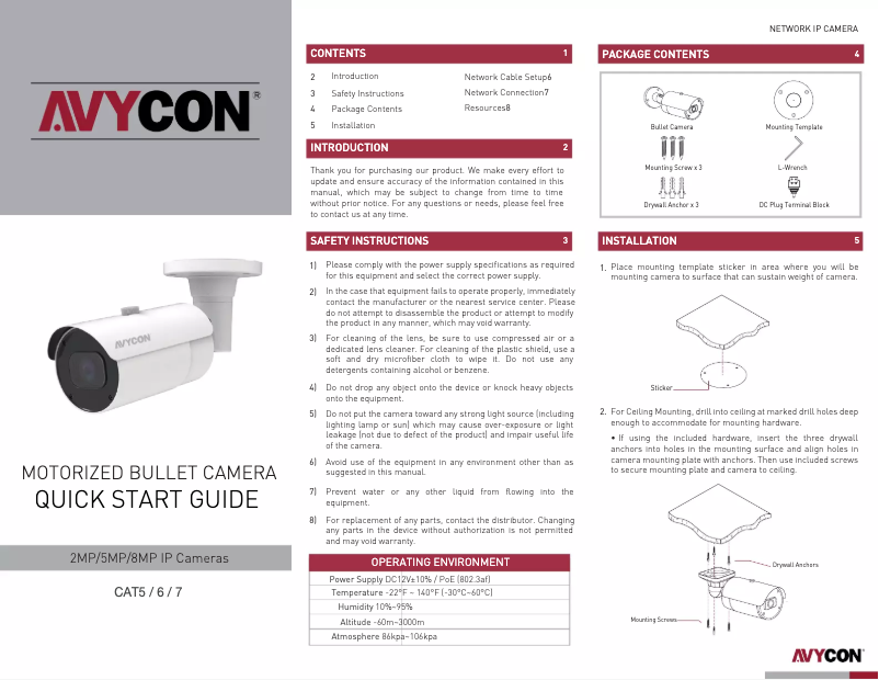 First page image of the manual for AVC-NB51M50