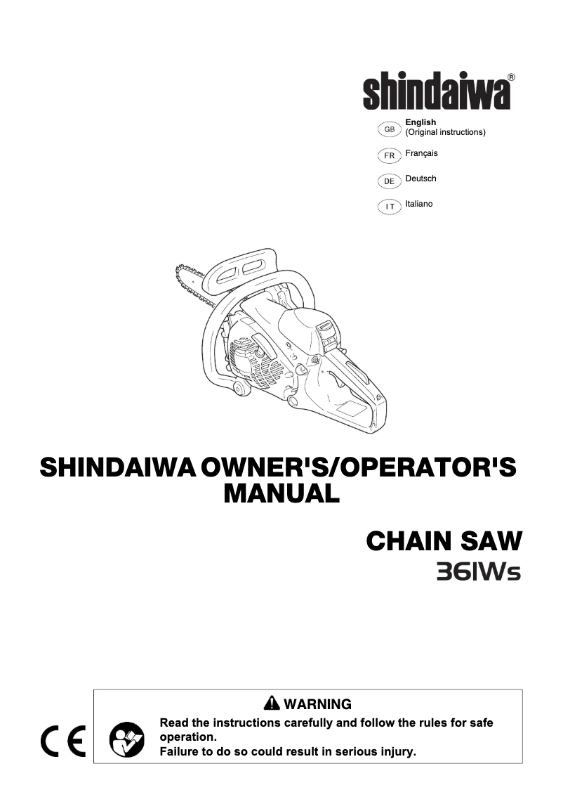 First page image of the manual for 361WS