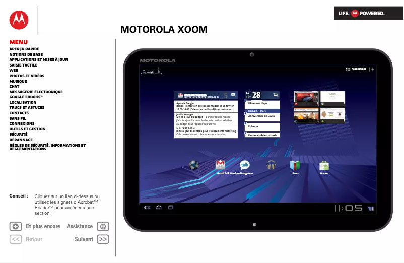 First page image of the manual for Xoom