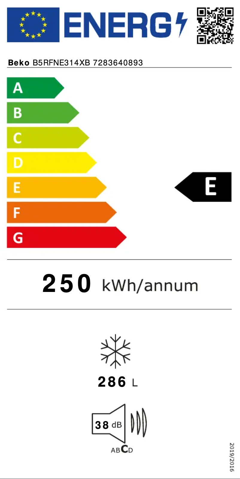 First page image of the manual for B5RFNE314XB