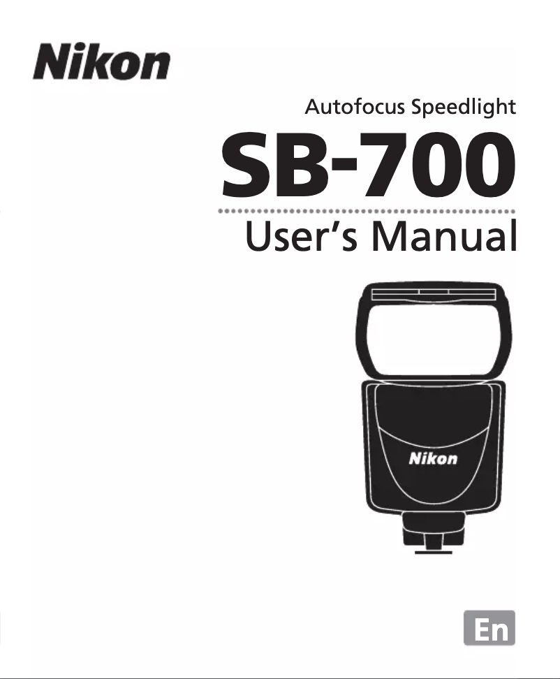 Page 1 of the manual User Manual Nikon SB-700 AF