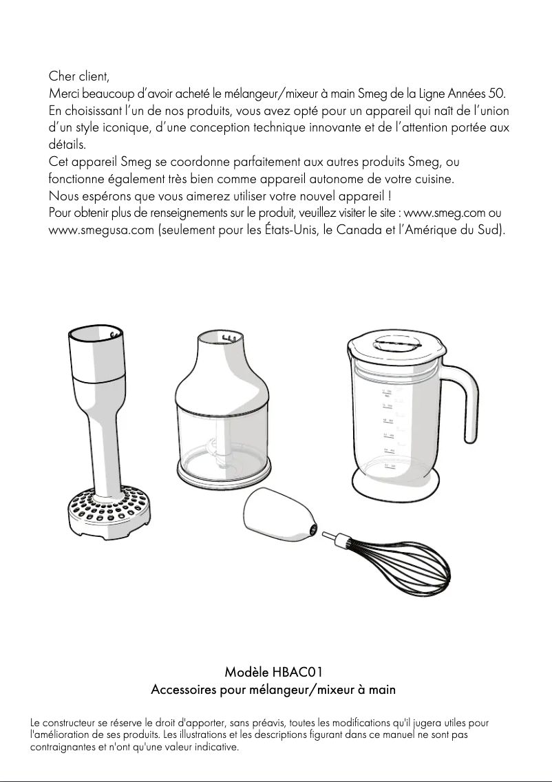 Page 1 of the manual User Manual Smeg HBAC01