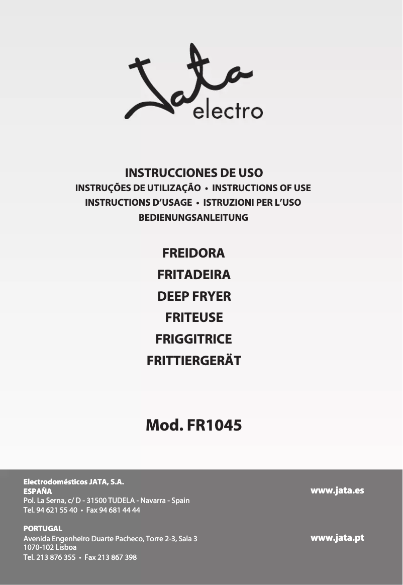 First page image of the manual for FR1045