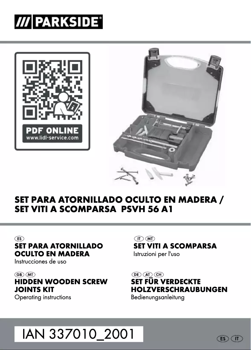 First page image of the manual for PSVH 56 A1