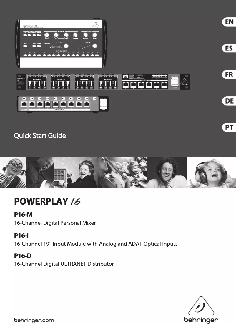 Page 1 de la notice Manuel utilisateur Behringer Powerplay P16-I