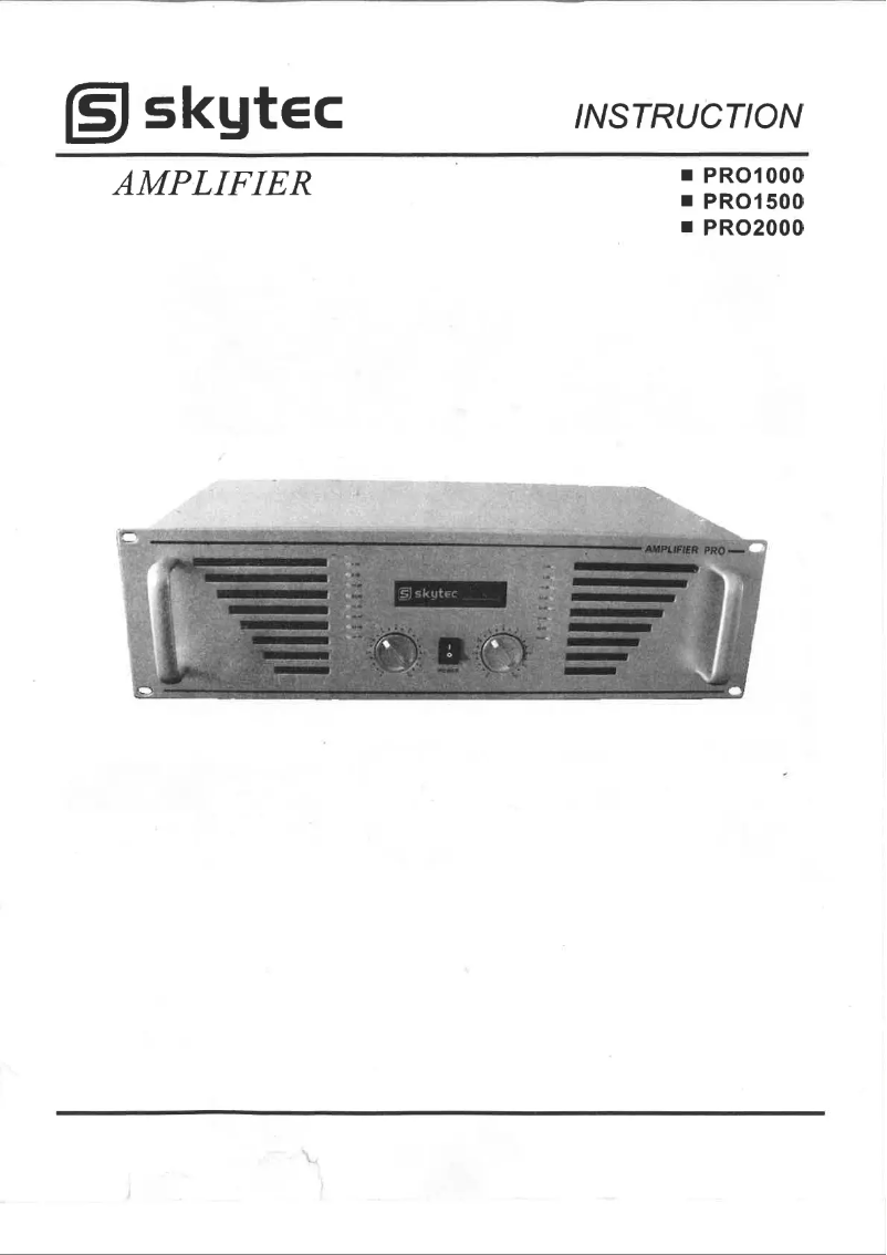 Page 1 of the manual User Manual Skytec PRO2000