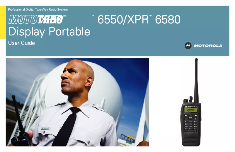 Page 1 of the manual User Manual Motorola XPR 6550