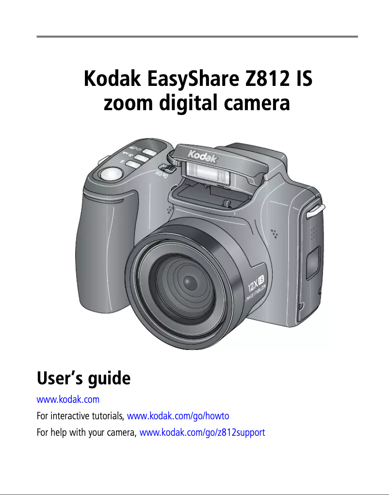 Page 1 of the manual User Manual Kodak EasyShare Z812 IS